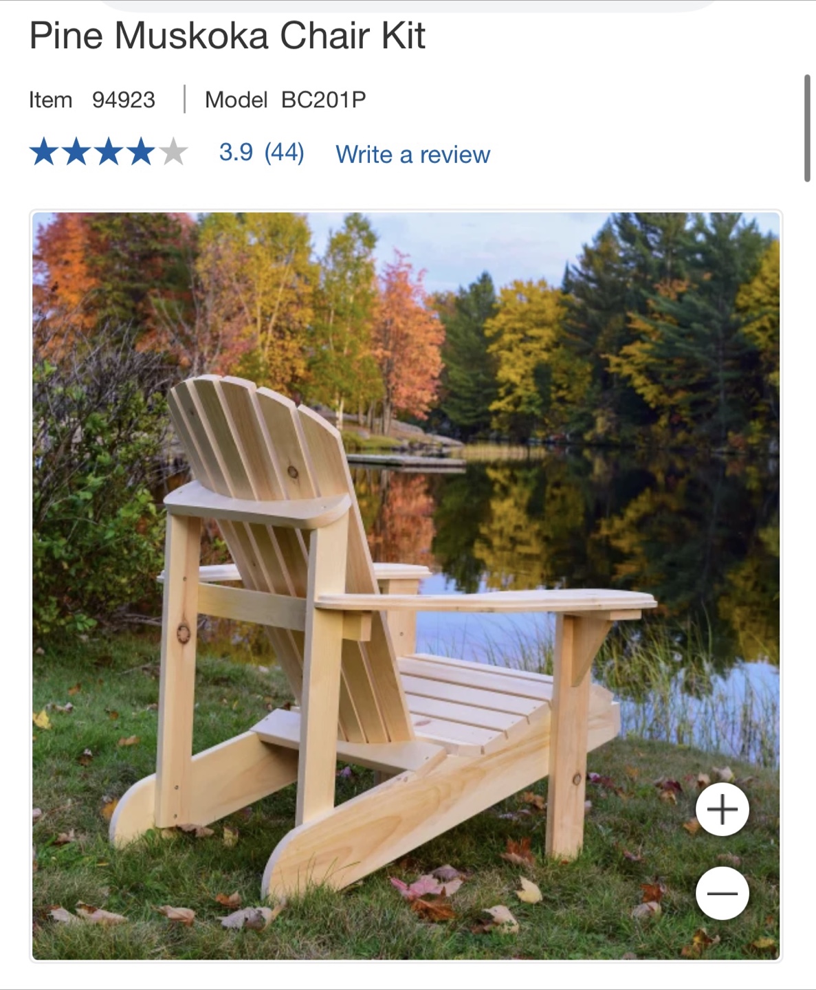 New Pine Muskoka Chair Kit - photo 2