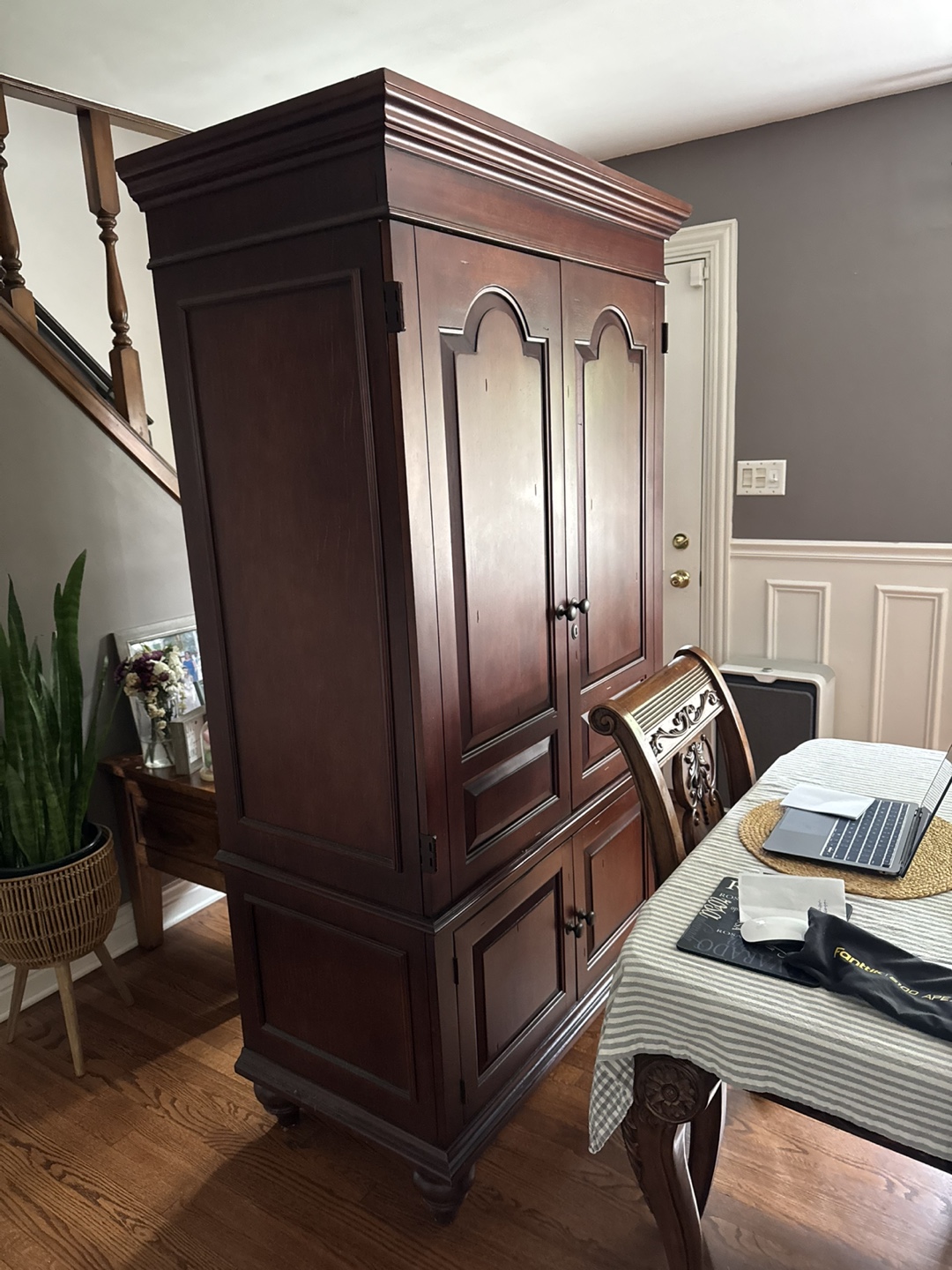 Dark Wood Armoire Pottery Barn