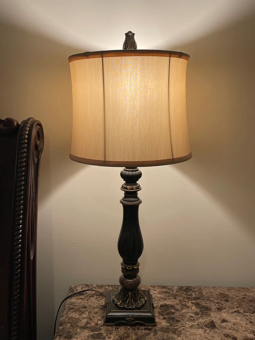 Table Lamp with Beige Shade thumbnail