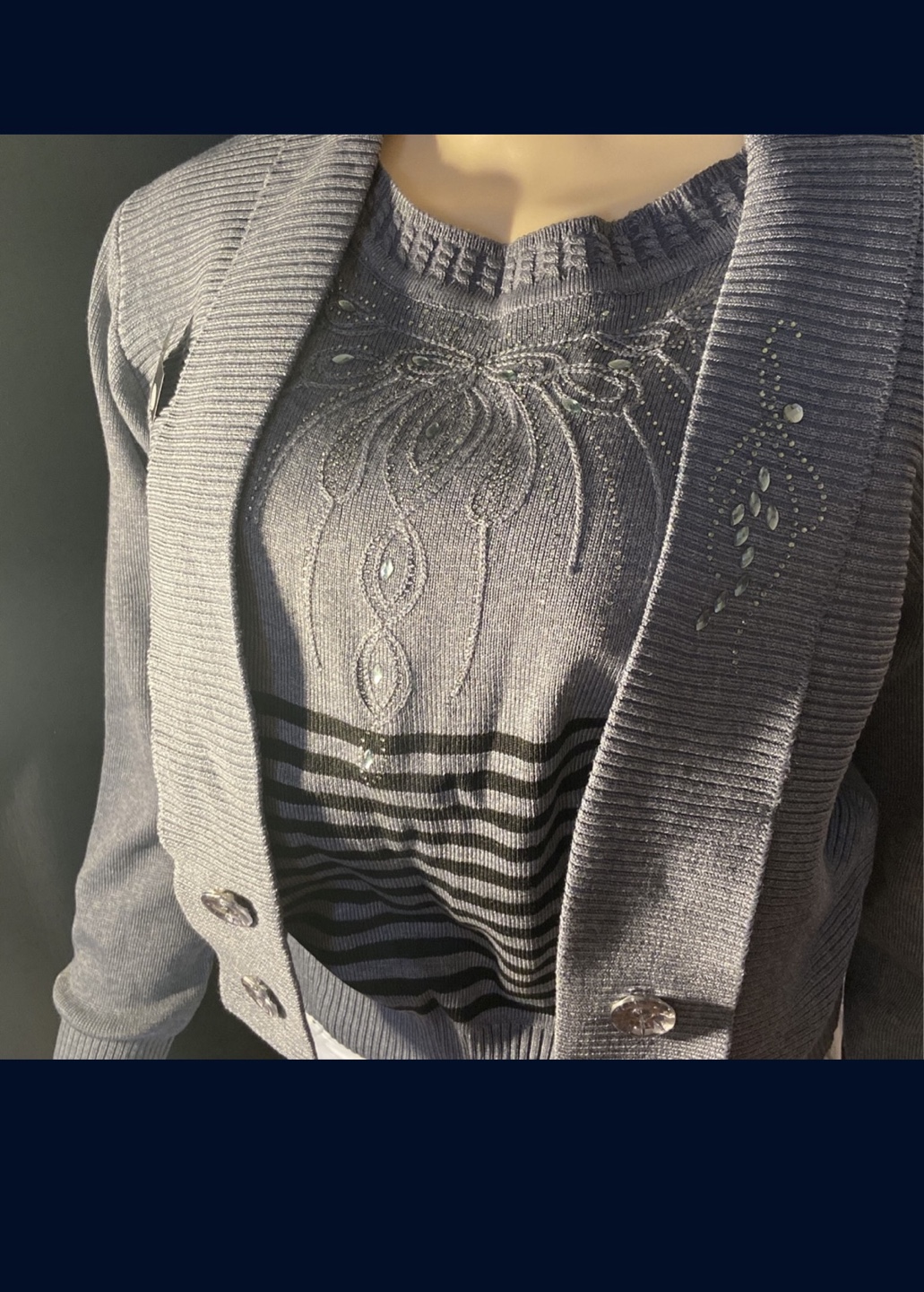 Gray Cardigan top