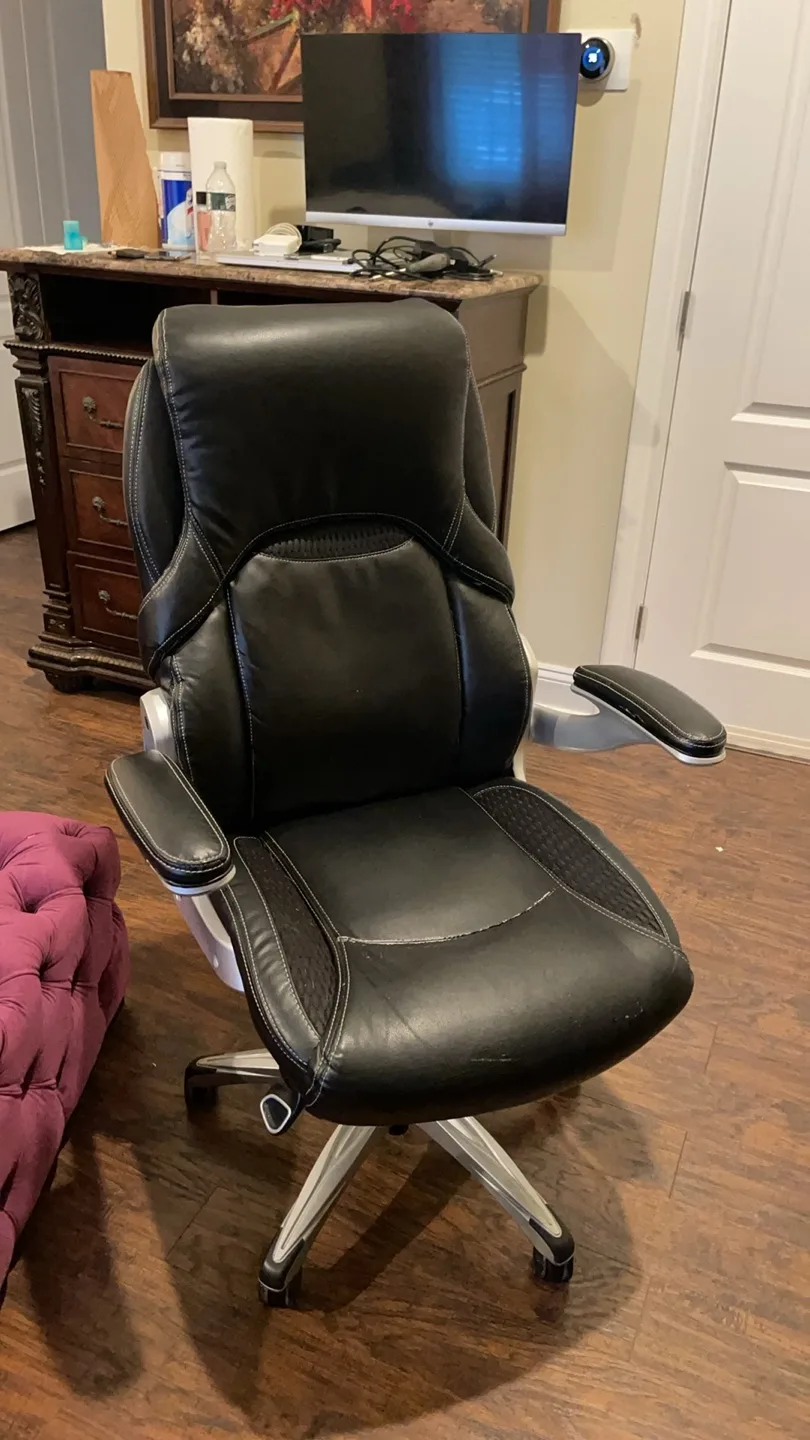 Black Leather Office Chair thumbnail