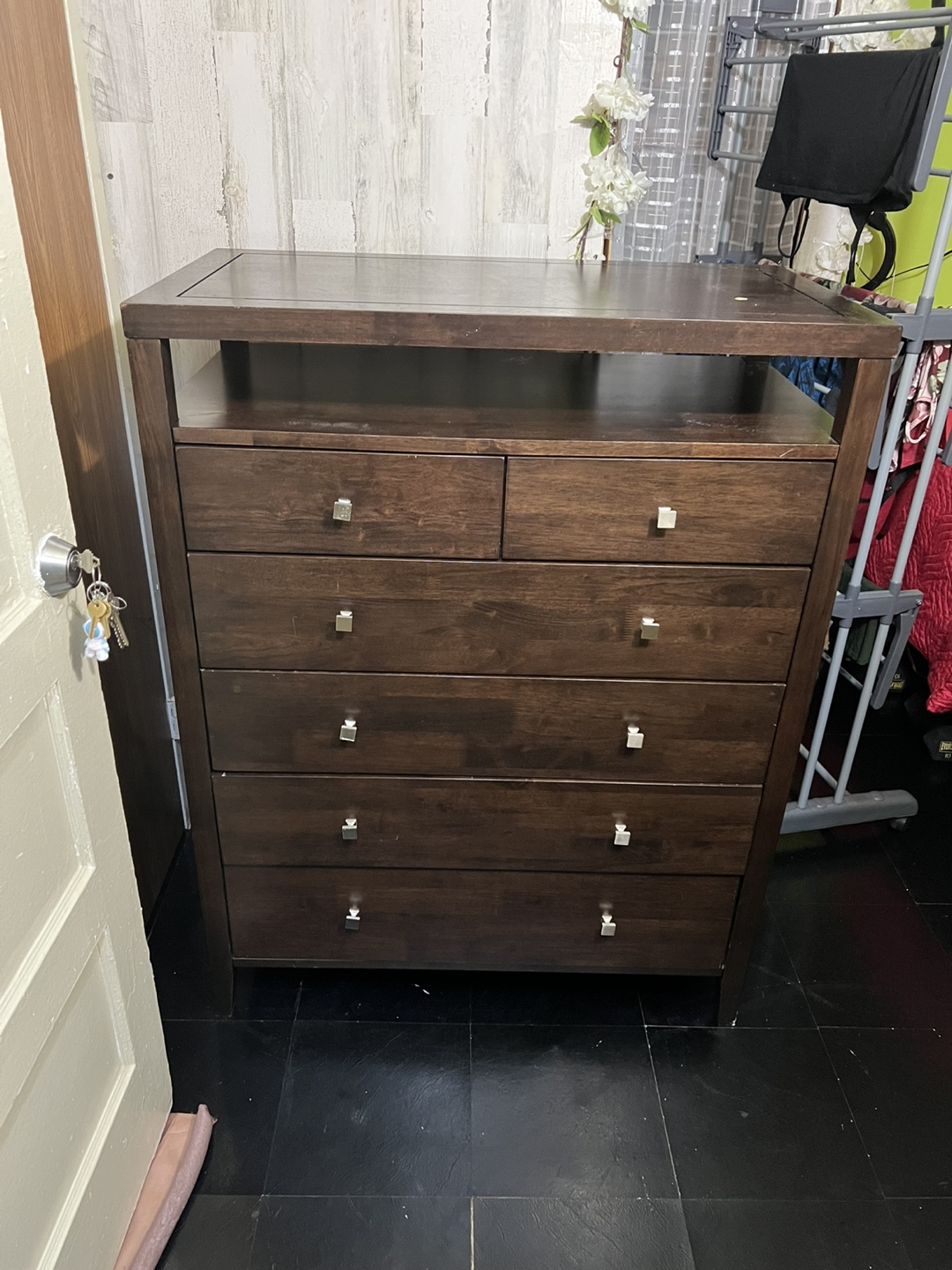 Dark Brown Wooden Dresser - photo 3