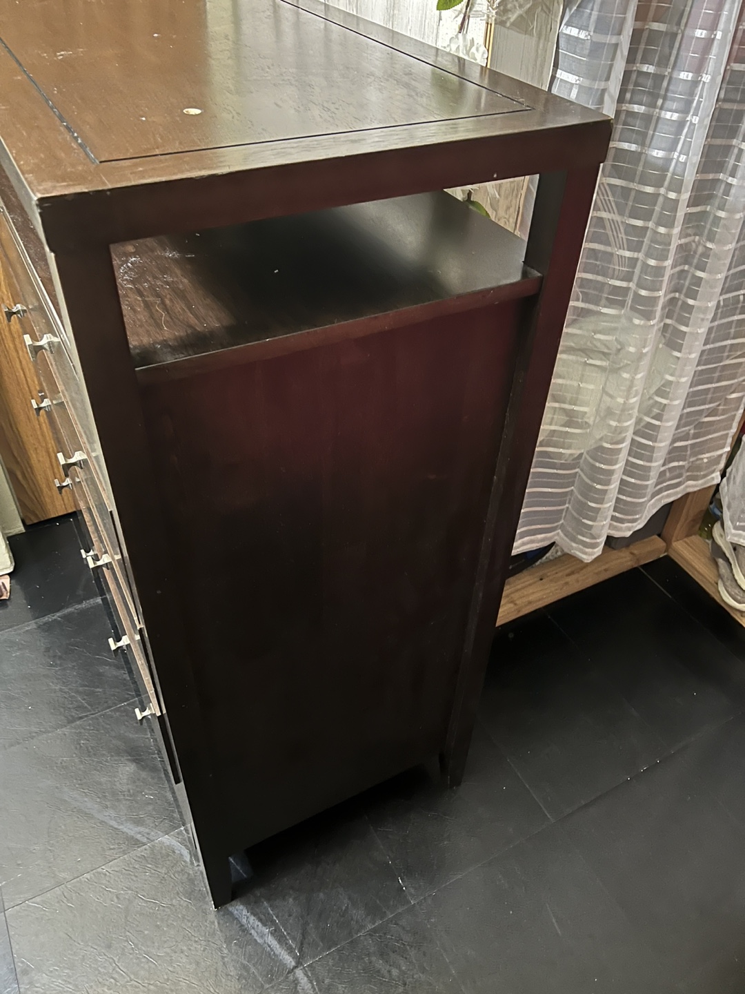 Dark Brown Wooden Dresser - photo 2