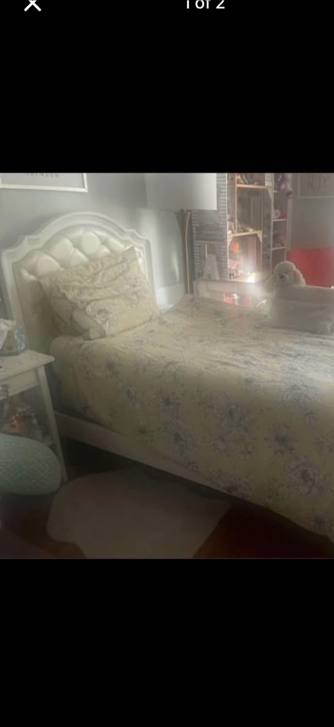 Girls Bed Frame with headboard and footboard. Mint!