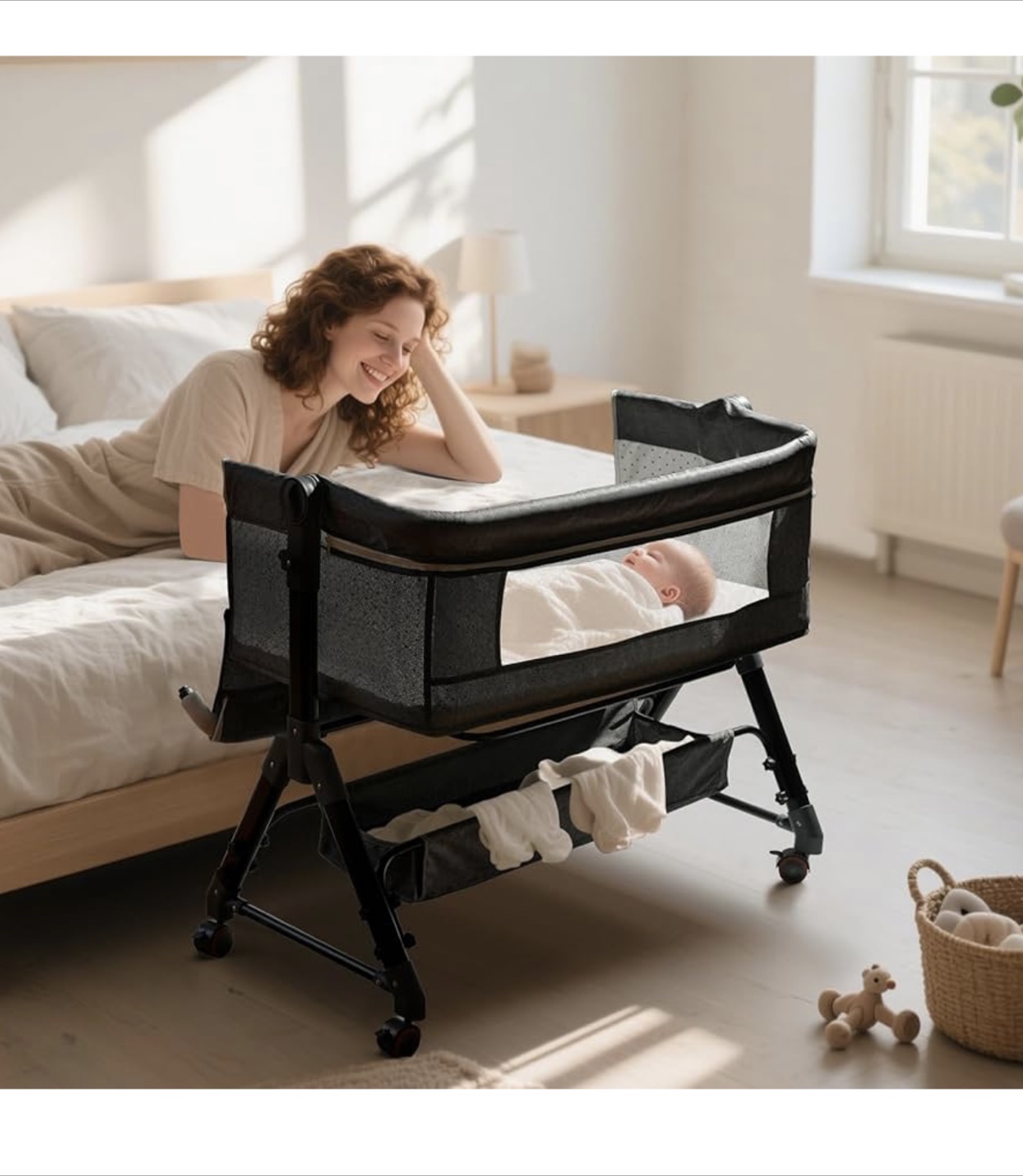 3-in-1 Baby Bassinet - Dark Grey brand new - photo 2