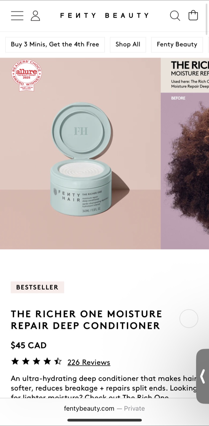 New Fenty Hair Set: Shampoo, Conditioner, Mask - photo 4