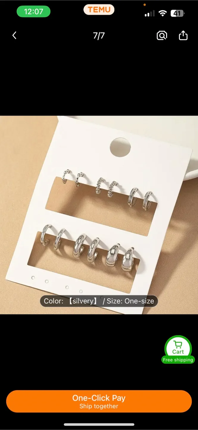 Gold Tone Earring Set - One Size image indicator(2)