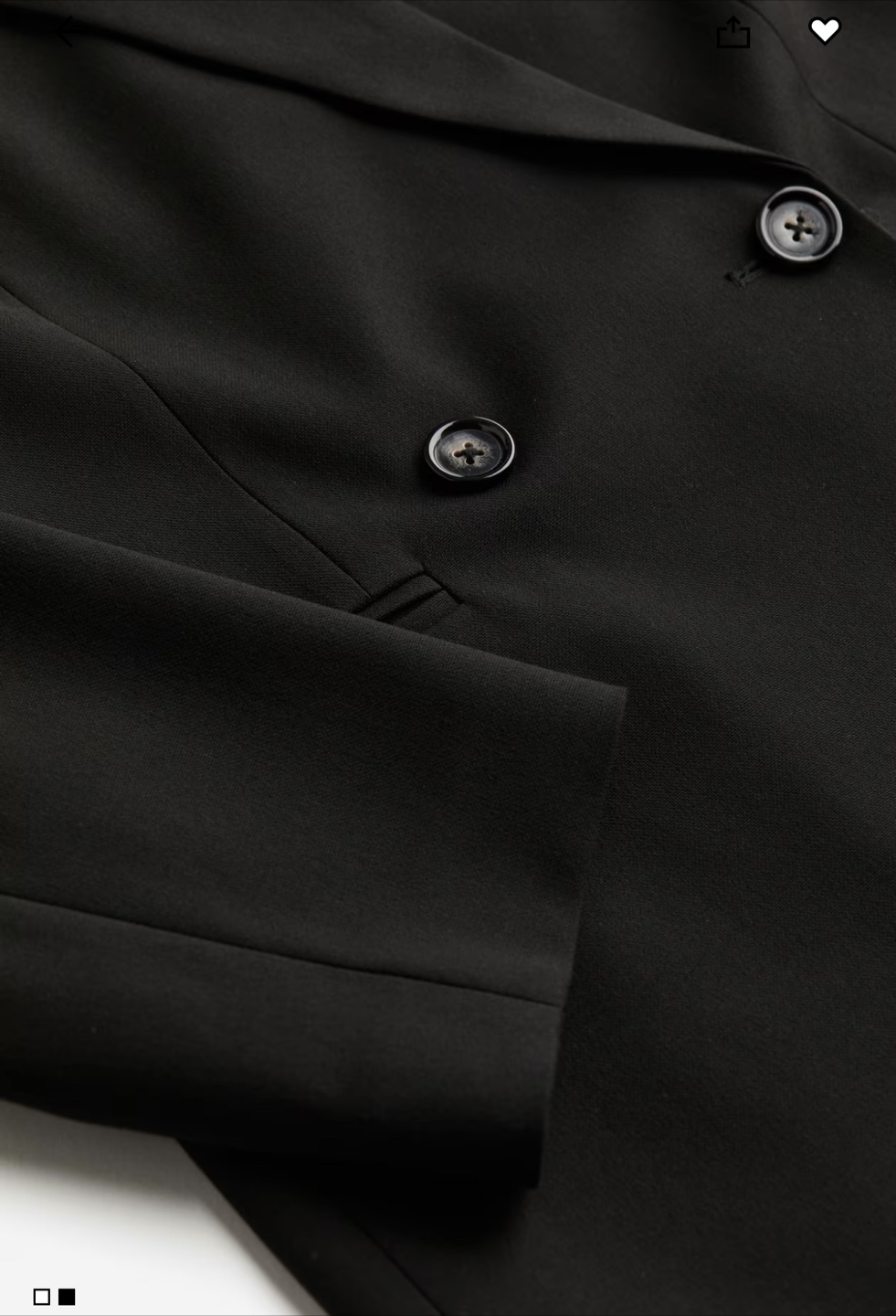 H&M Black Double-Breasted Blazer - photo 2