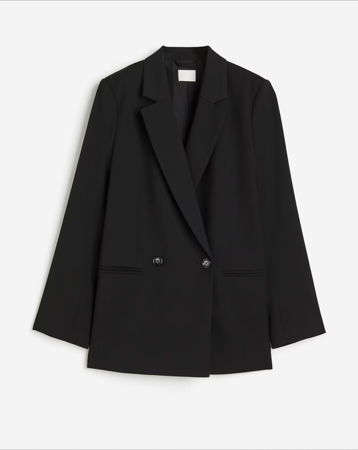 H&M Black Double-Breasted Blazer