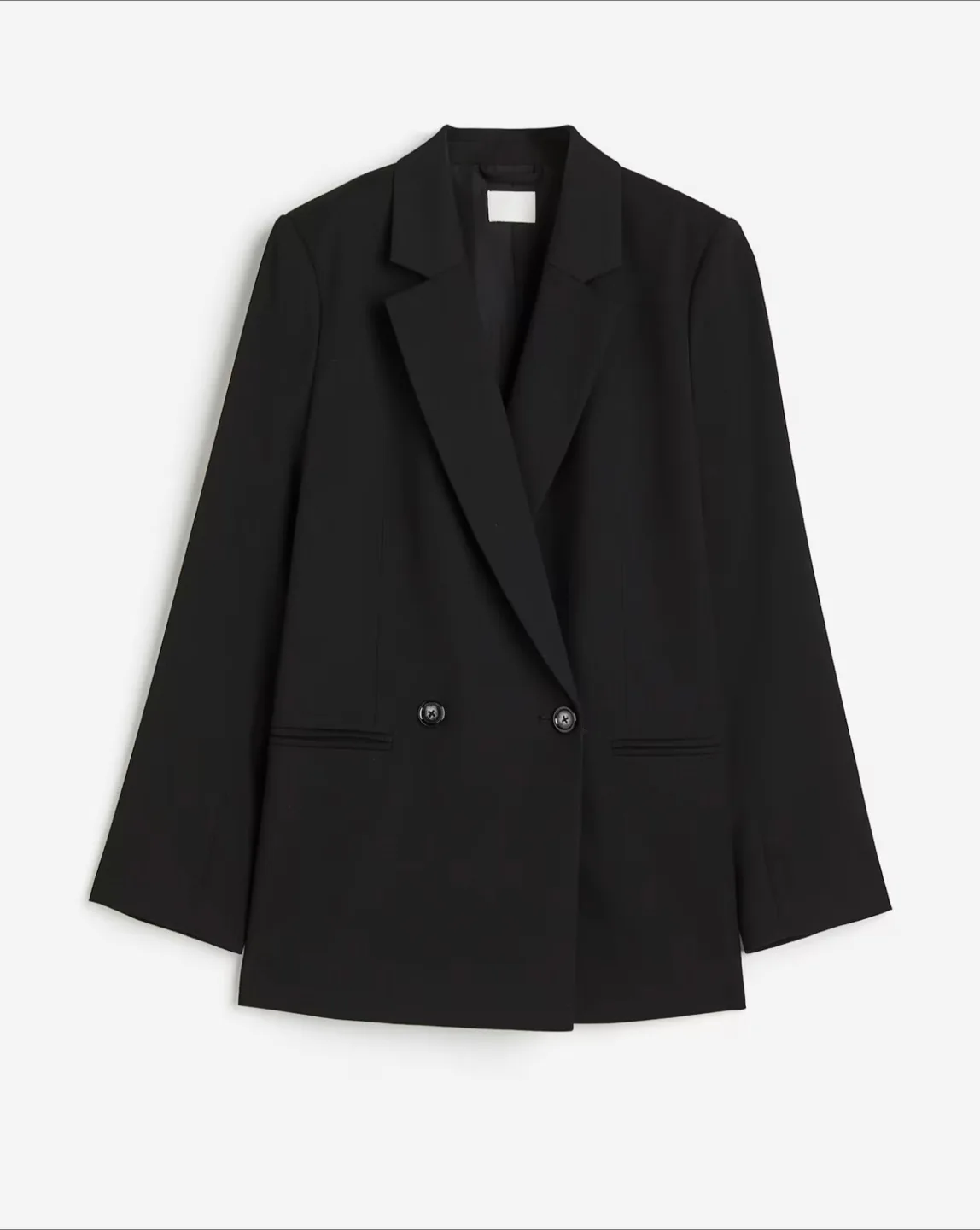 H&M Black Double-Breasted Blazer thumbnail