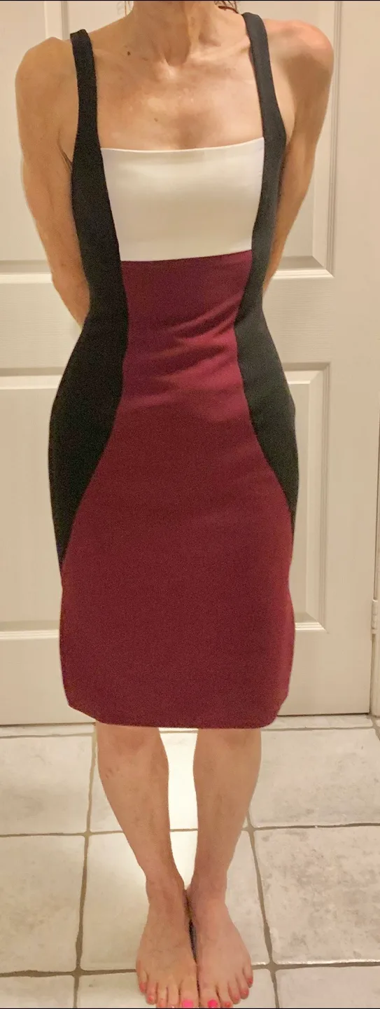 Dress in Plum, White & Black  by Likely thumbnail
