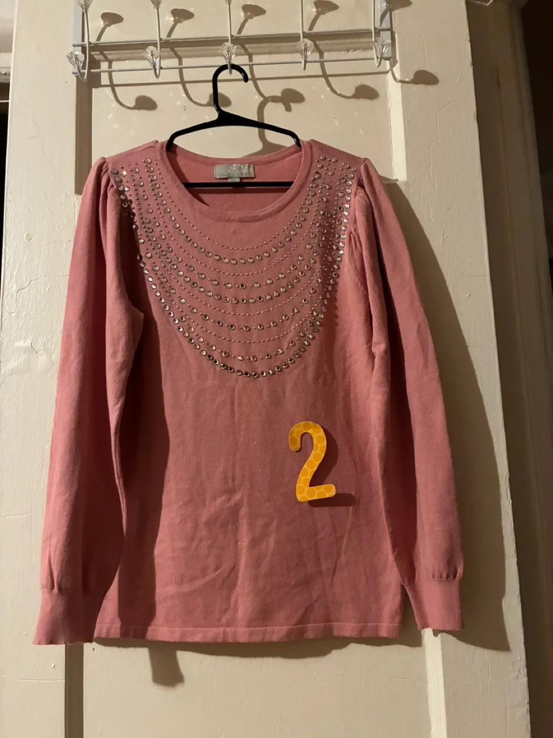 Pink Embellished Sweater 🧡 thumbnail