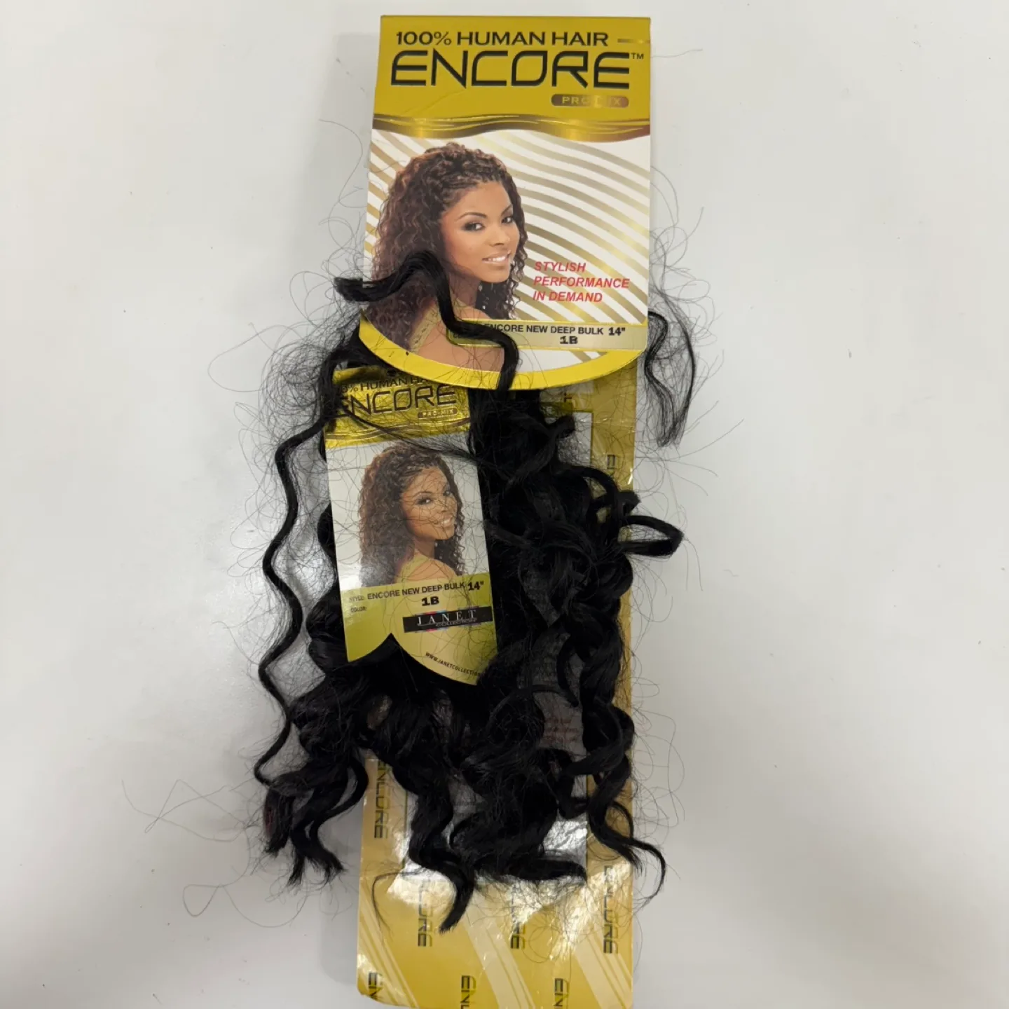 New Encore 100% Human Hair – Deep Bulk 14” (Color 1B) thumbnail