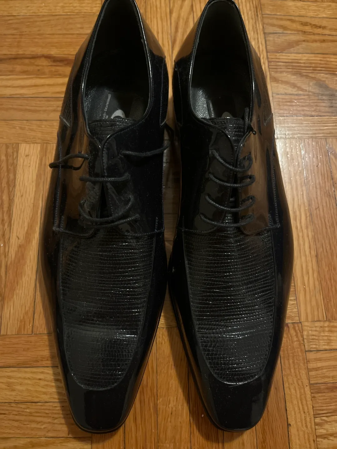 Güvener Black Leather Shoes - Size 42 thumbnail
