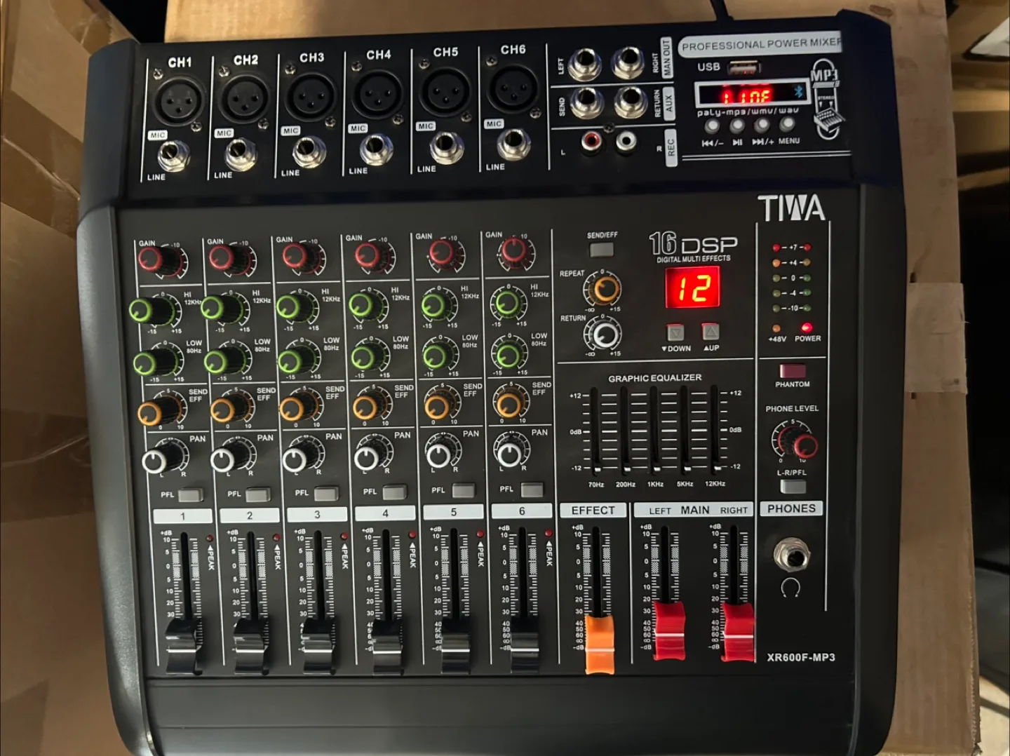 TIWA XR600F-MP3 Professional Power Mixer thumbnail