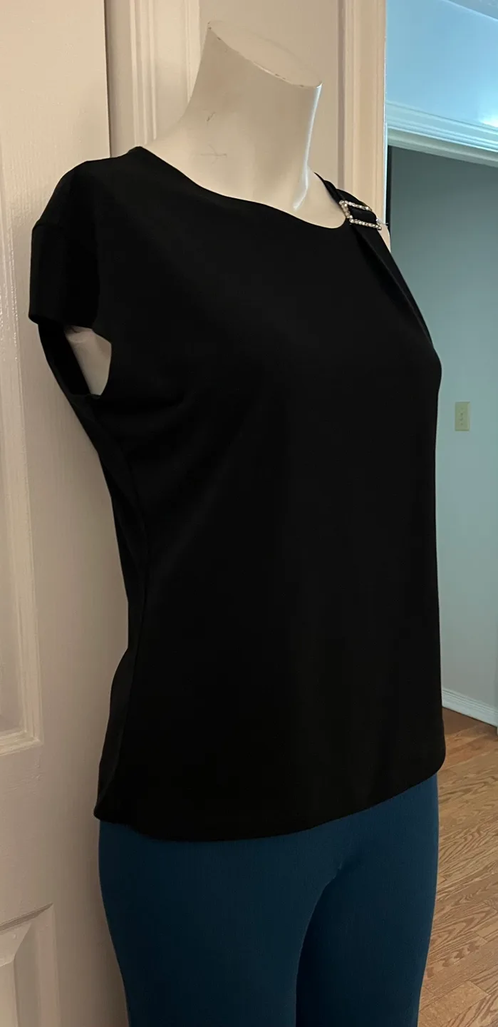 Jaipur Black Blouse with Rhinestone Detail image indicator(5)