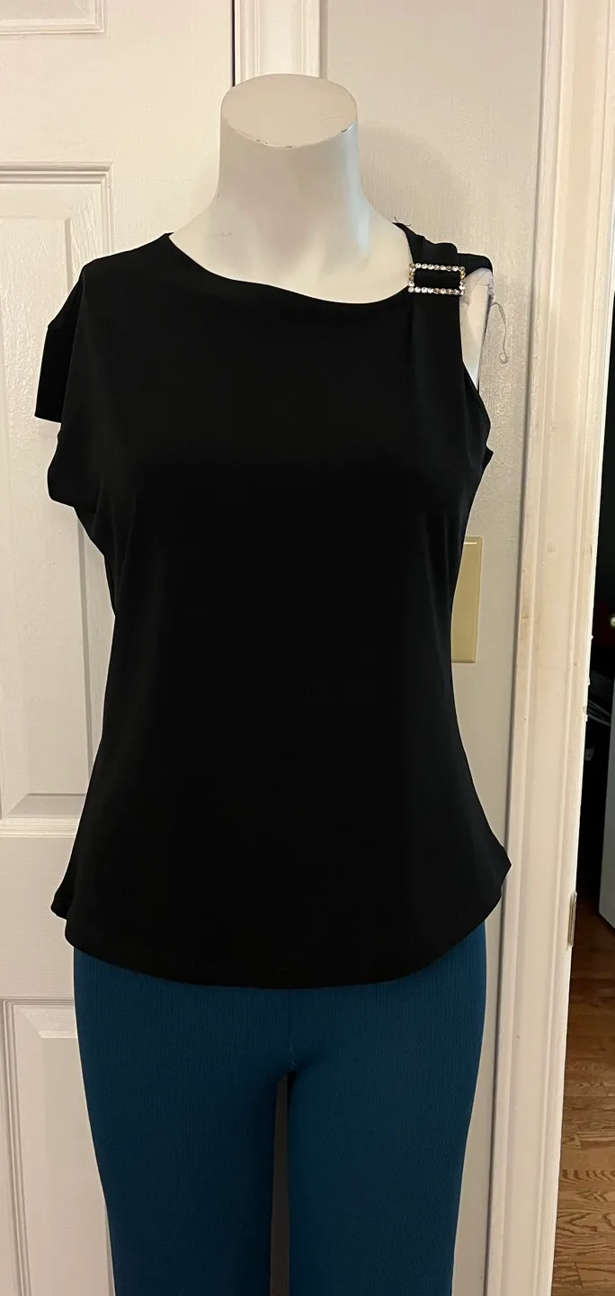 Jaipur Black Blouse with Rhinestone Detail image indicator(4)