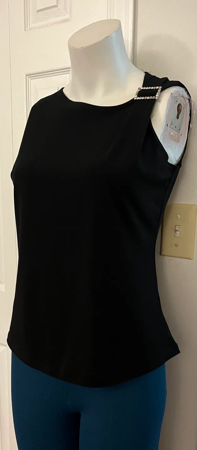 Jaipur Black Blouse with Rhinestone Detail image indicator(6)