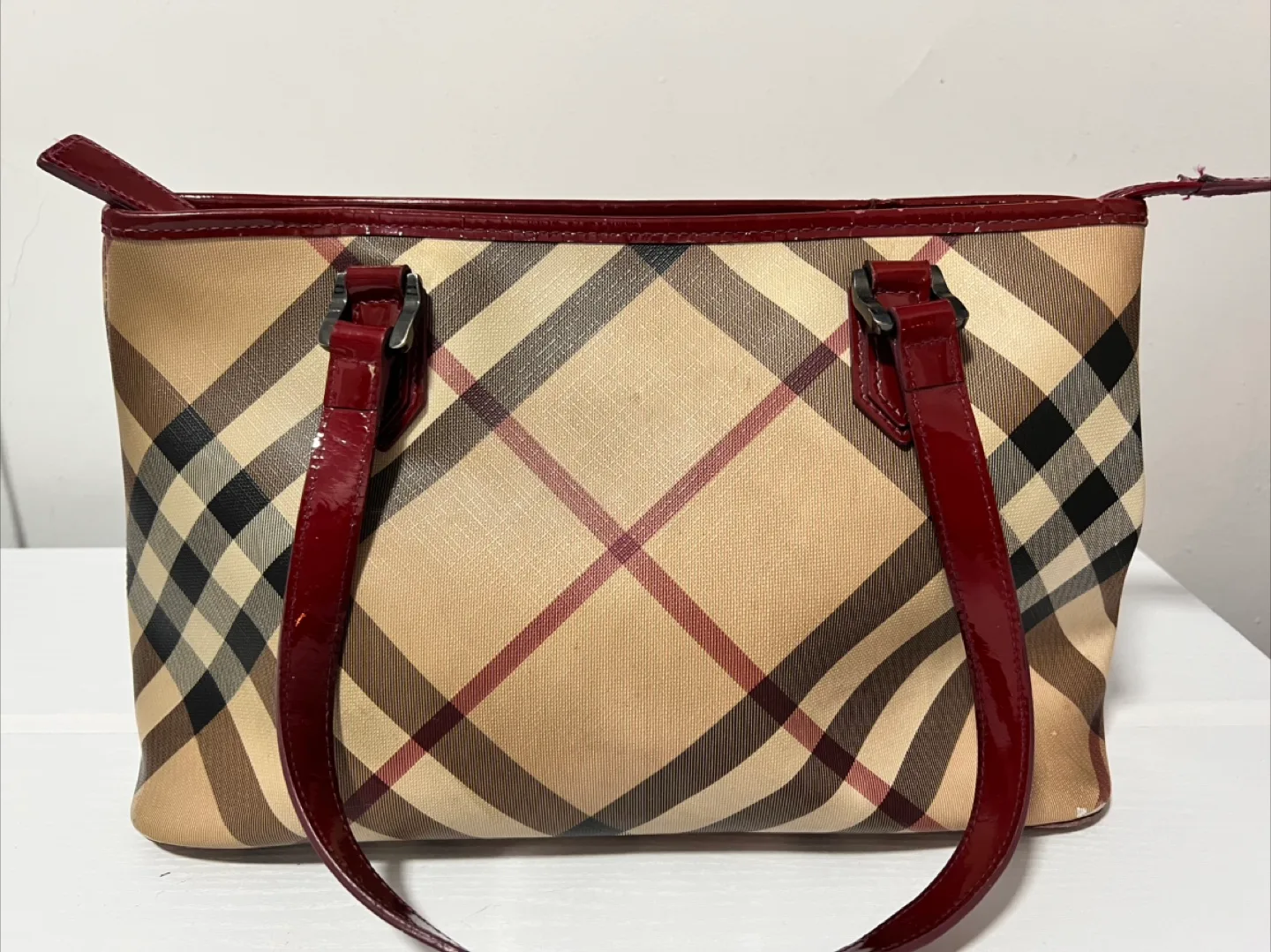Burberry Plaid Tote Bag thumbnail