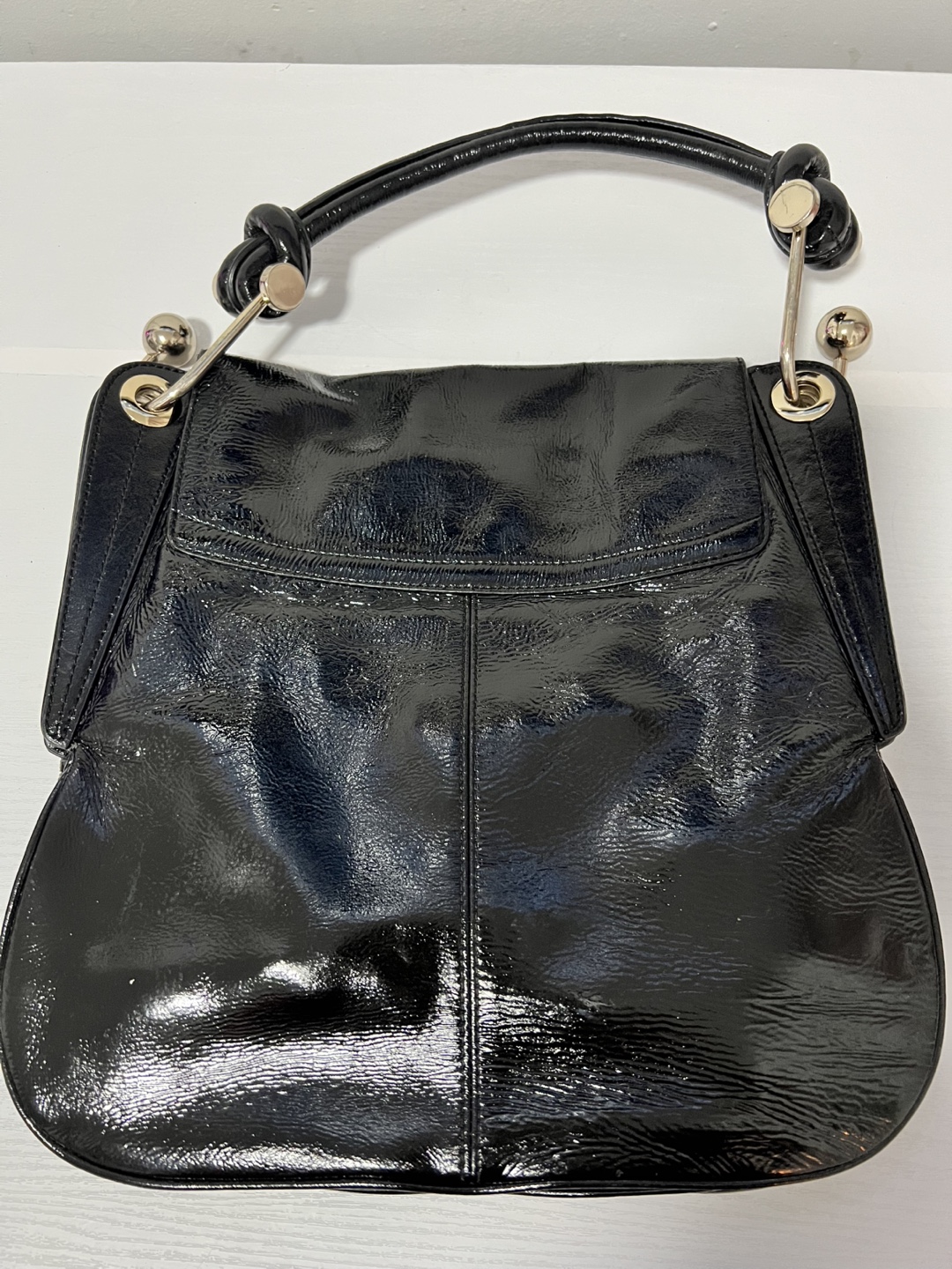 Steven by Steve Madden Black Patent Leather Purse - photo 4
