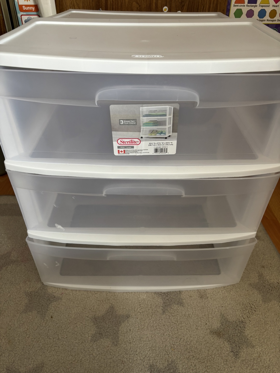 Sterilite 3-Drawer Storage Cart