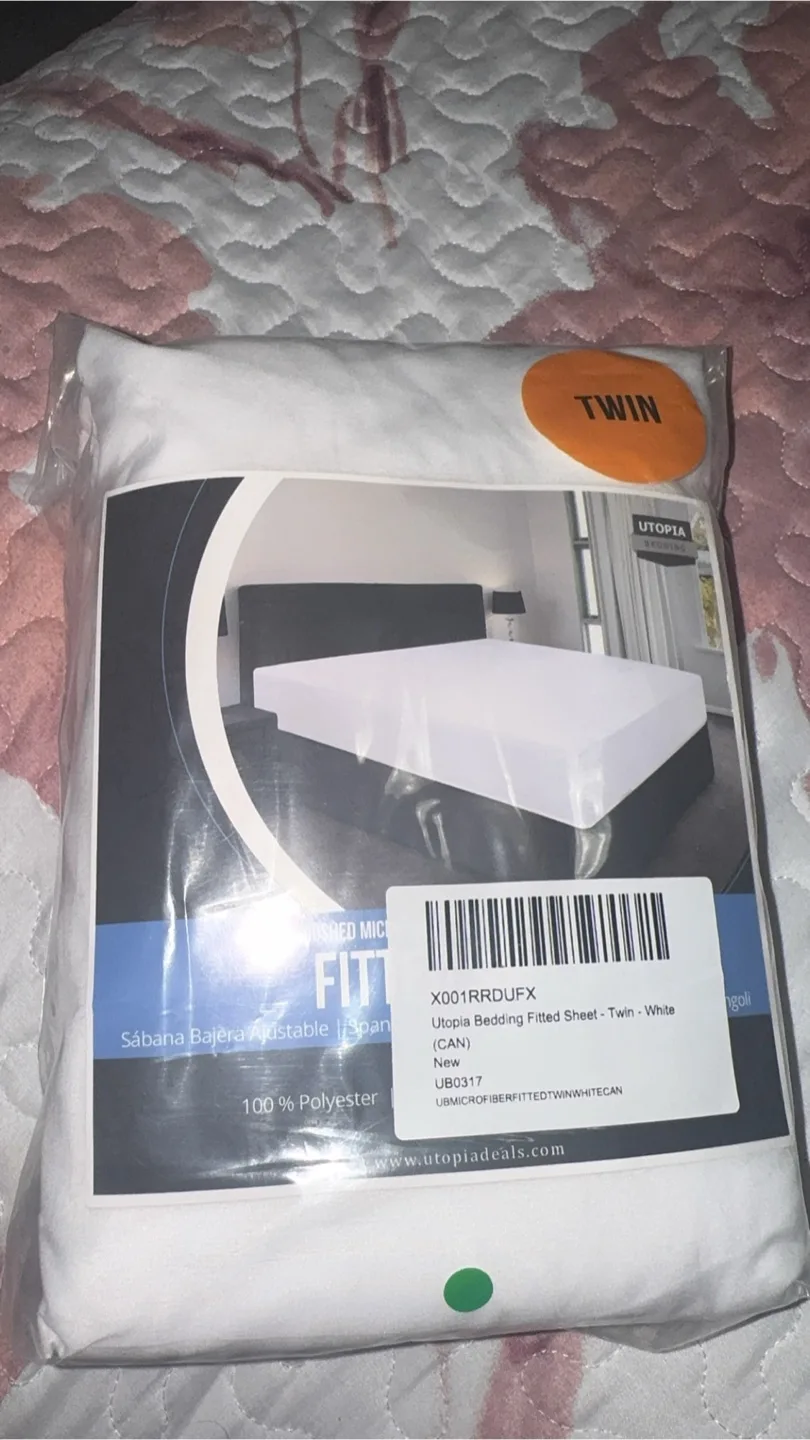 Utopia Bedding Twin Fitted Sheet - White thumbnail