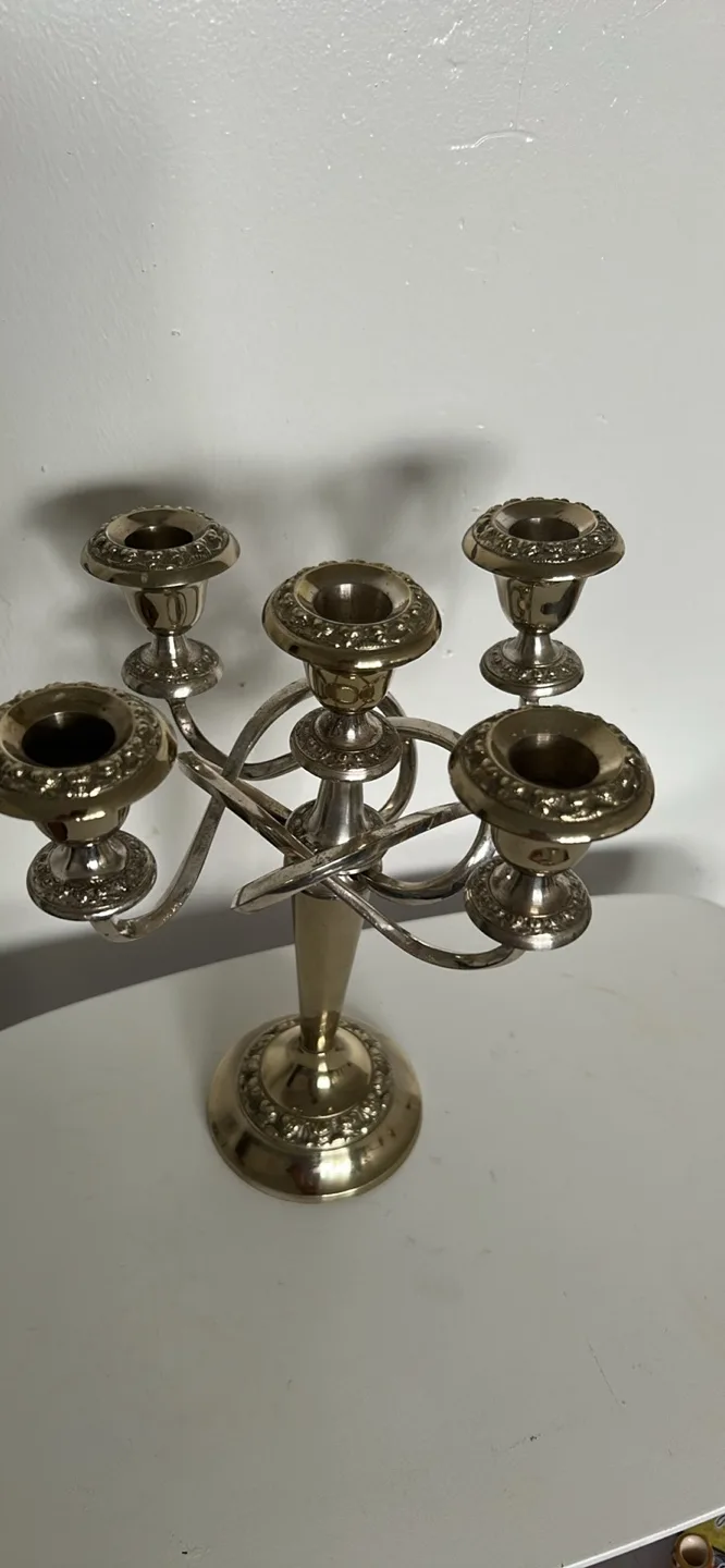 Silver-toned 5-Candle Candelabra thumbnail