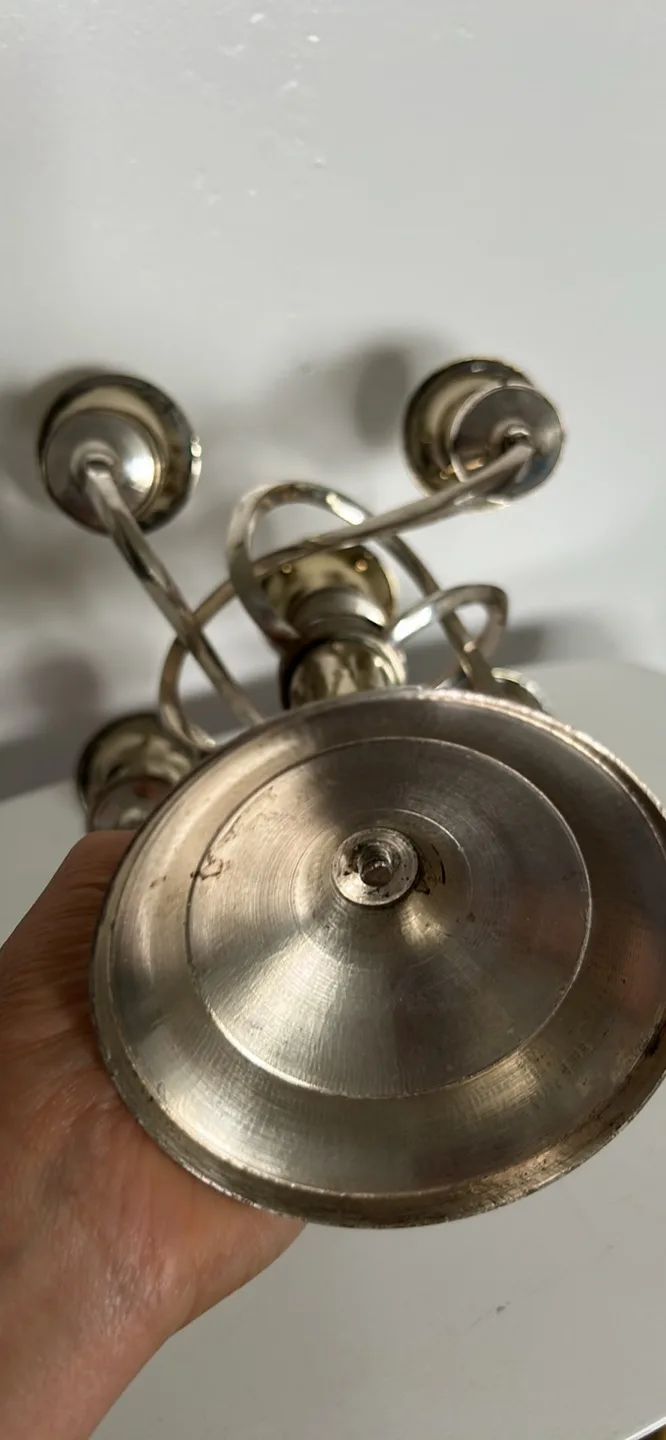 Silver-toned 5-Candle Candelabra image indicator(3)