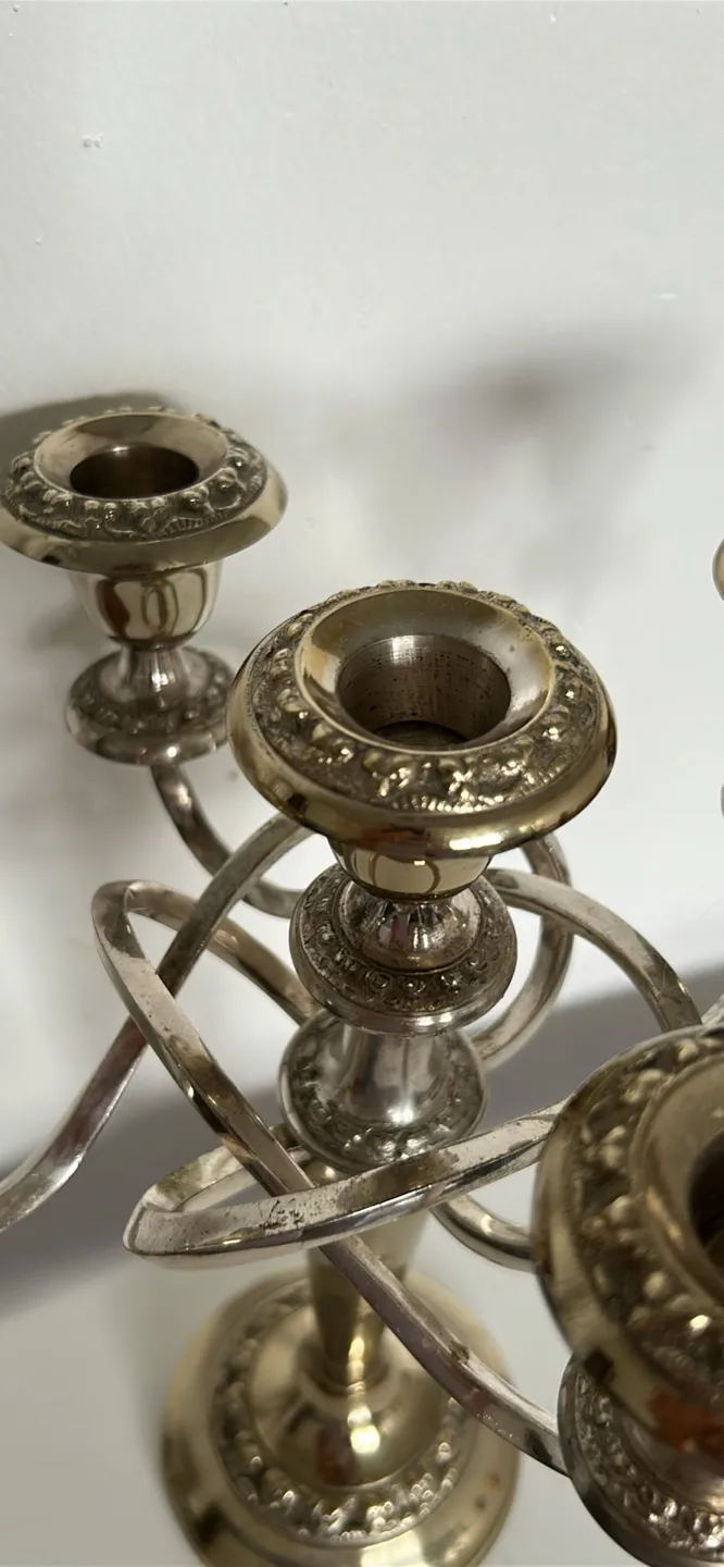 Silver-toned 5-Candle Candelabra image indicator(6)