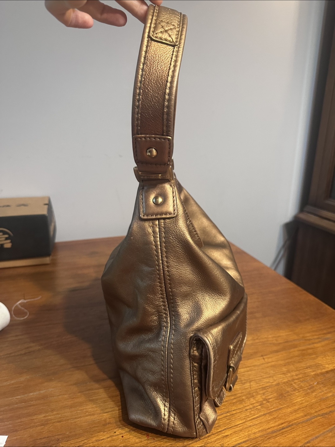Authentic Vintage Michael Kors Bronze Shoulder Bag - photo 2