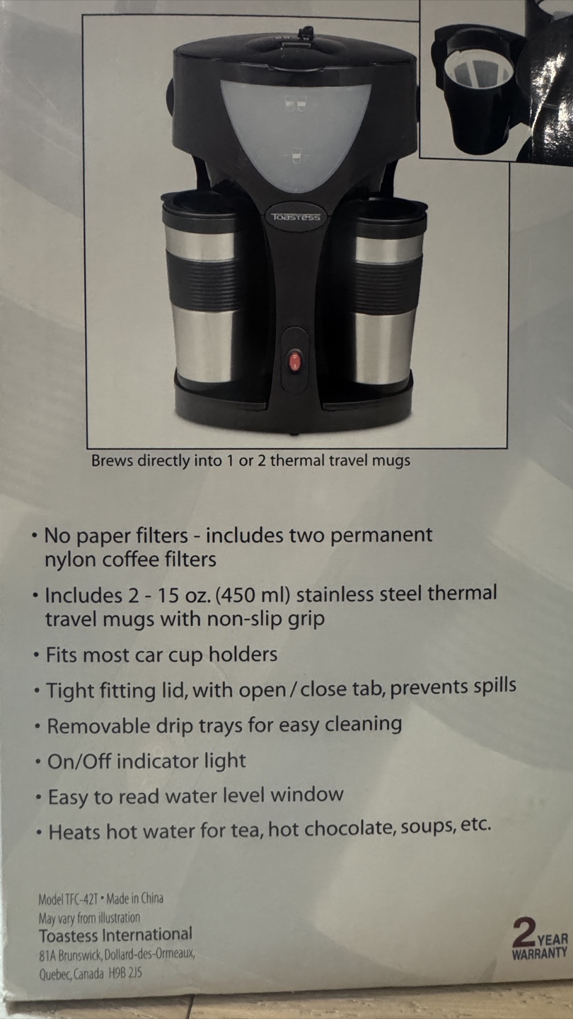 Toastess Silhouette Twin Coffee Maker - photo 4
