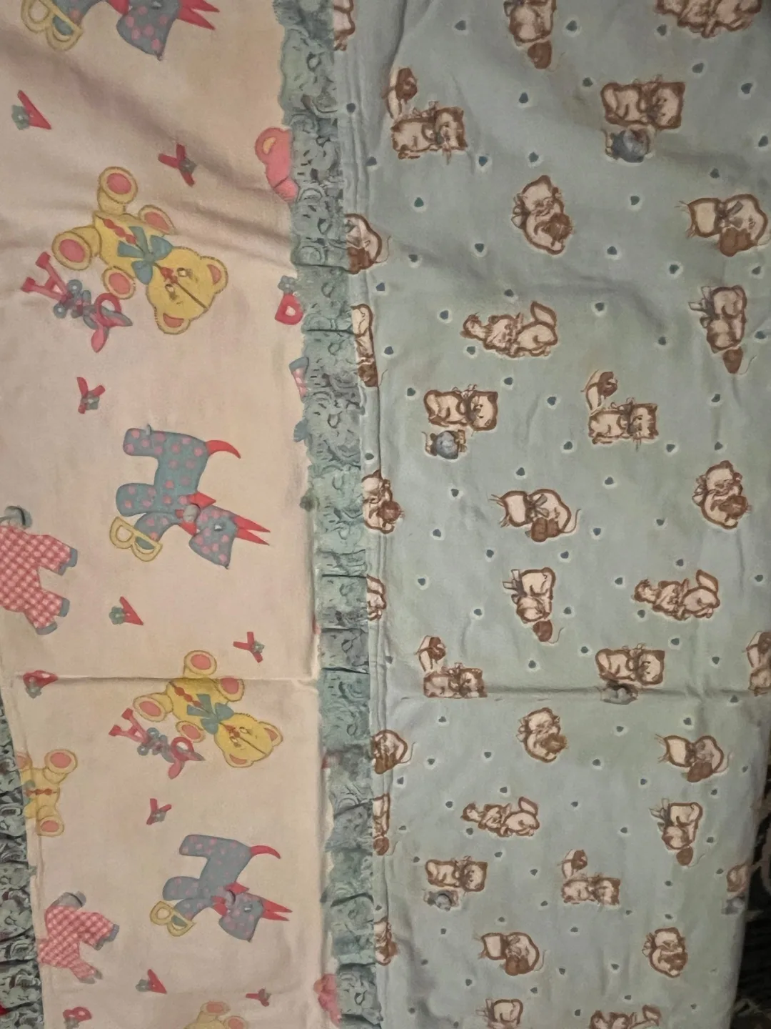Baby Blanket - Blue & White thumbnail