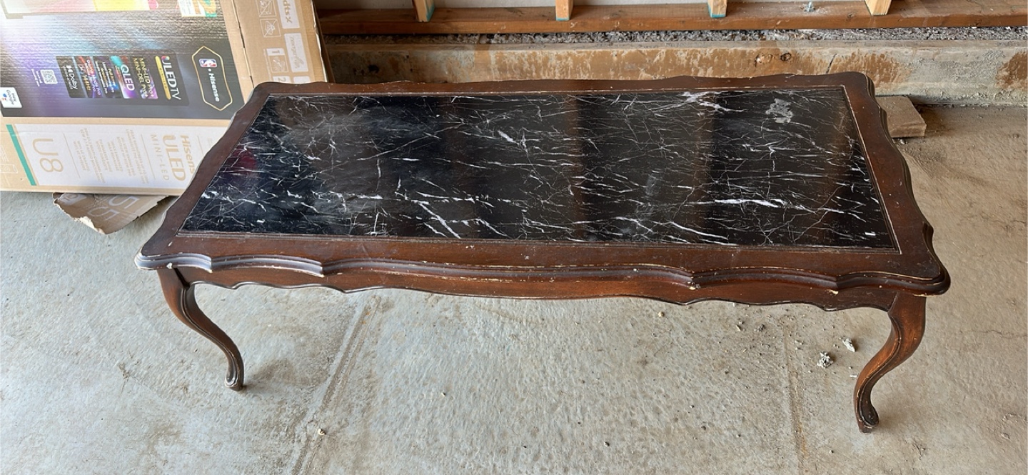 Vintage Marble Top Coffee Table - photo 2