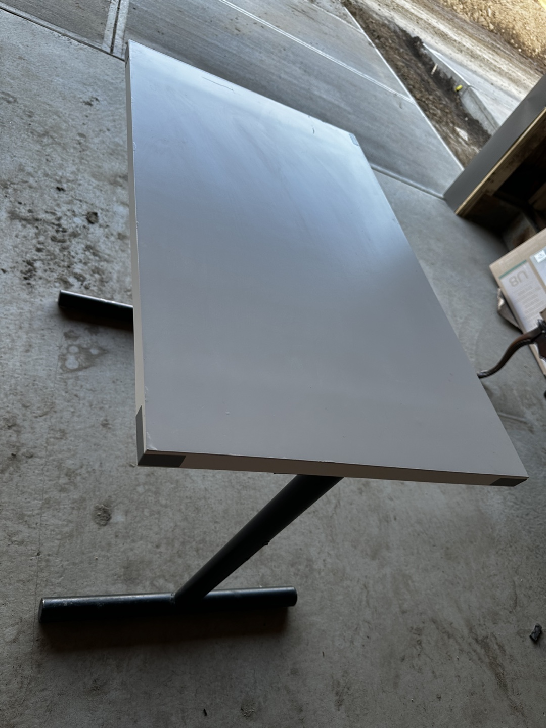 White Table with Black Legs