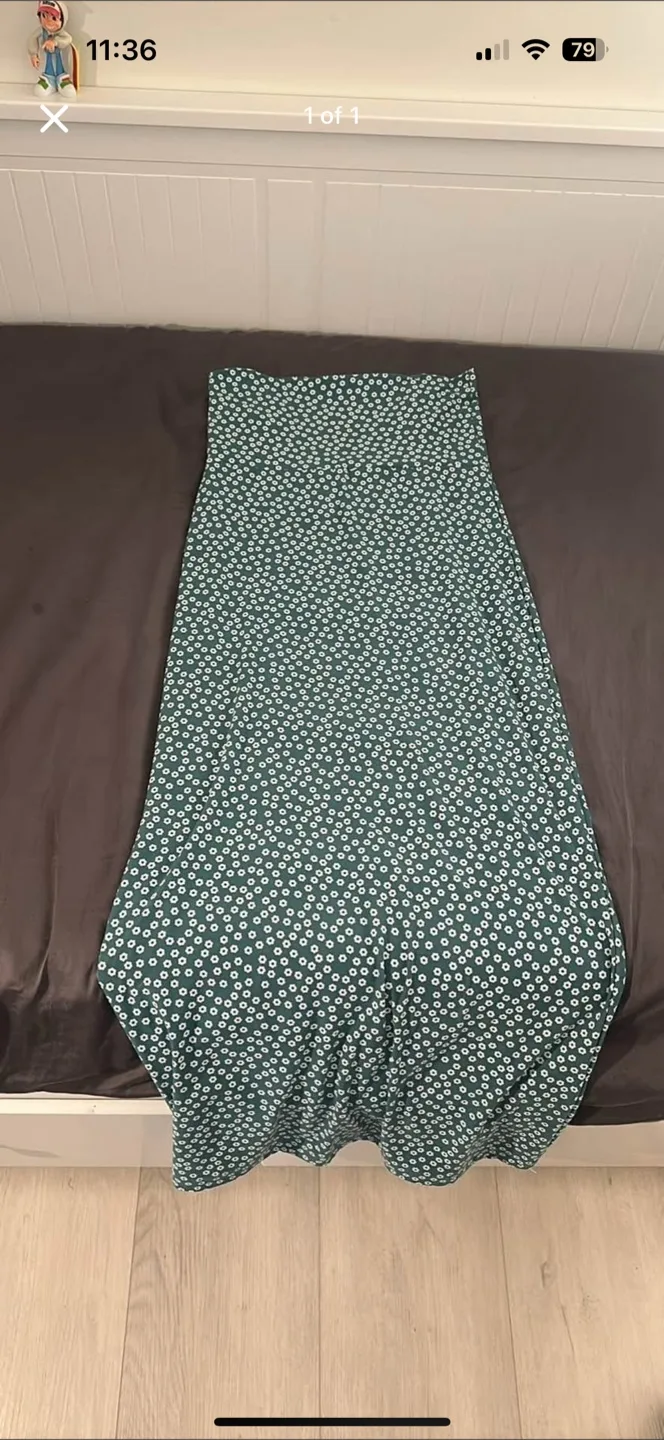 Green Floral Maxi Skirt thumbnail