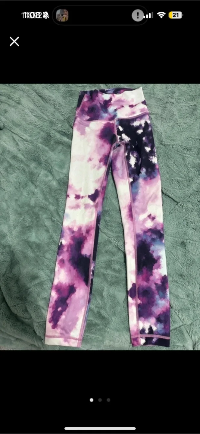 Lululemon Align Leggings Purple Tie Dye thumbnail
