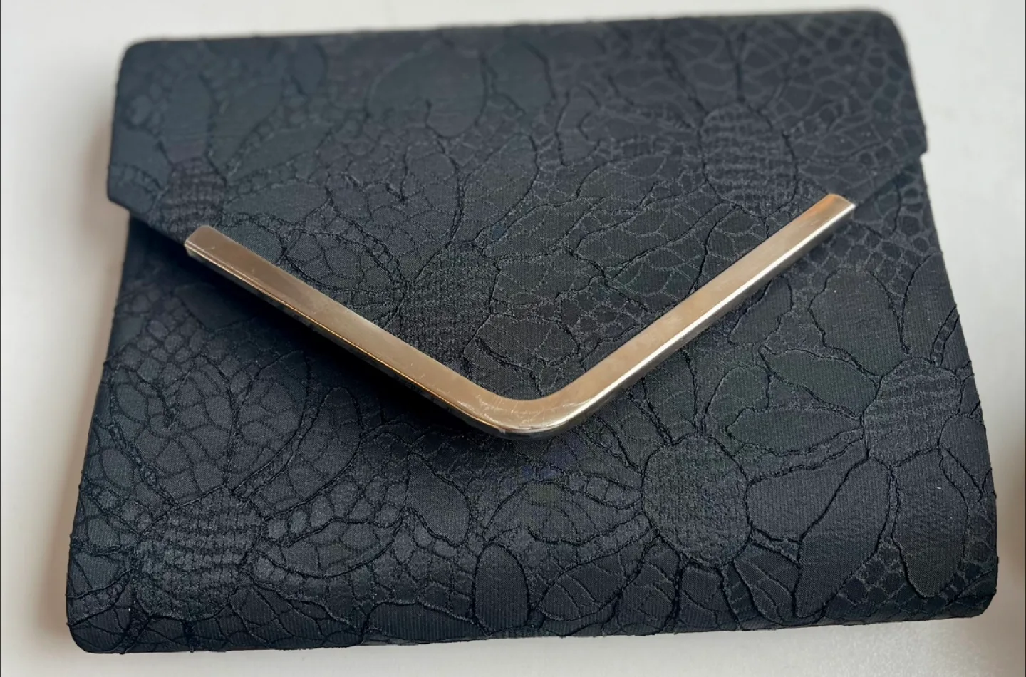 🧡Vintage  Black Lace Clutch thumbnail