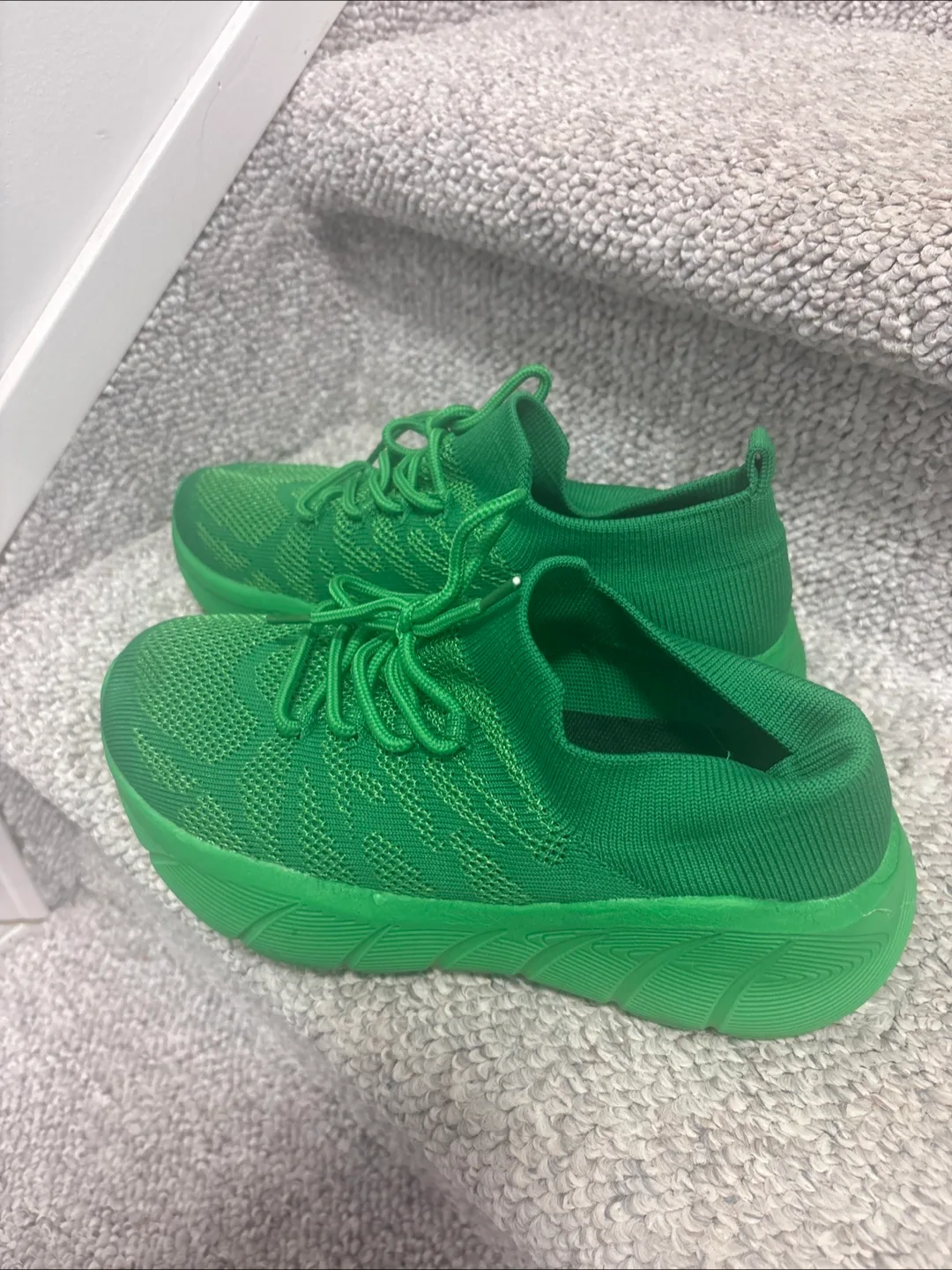Green Knit Sneakers thumbnail