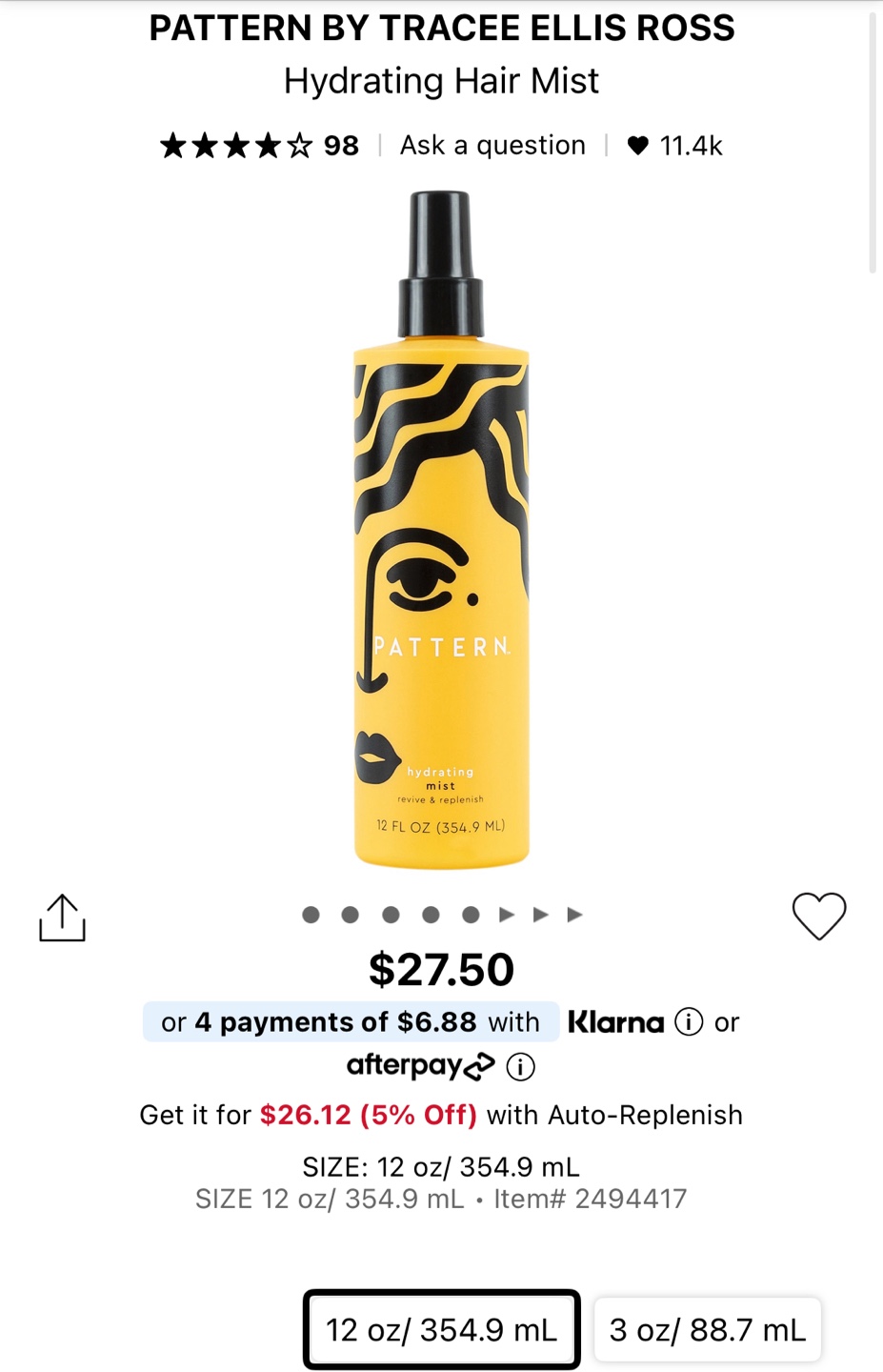 PATTERN Hydrating Mist 12 fl oz - photo 3