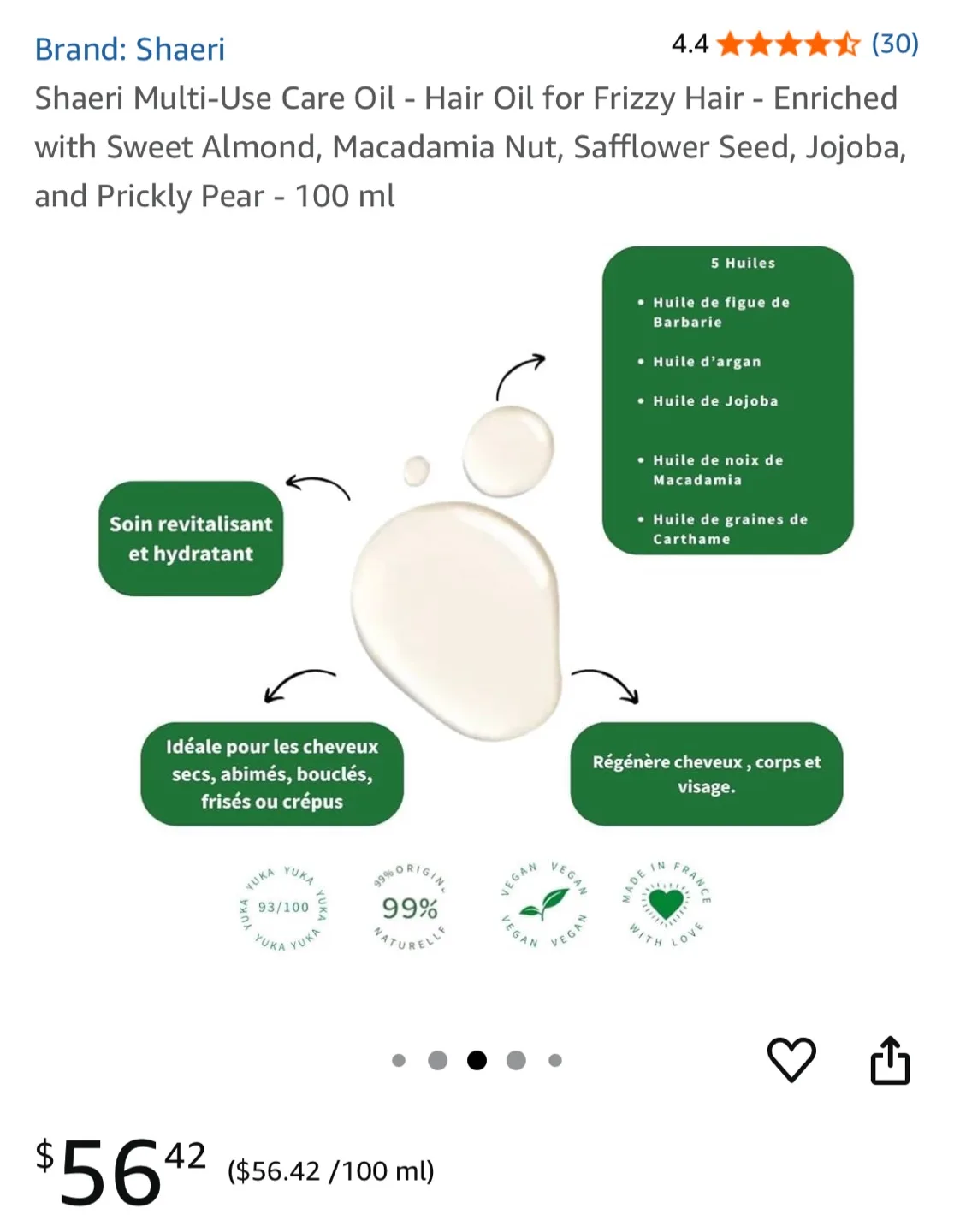 New Shaeri Soin Quotidien All Natural Ingredients Leave-In Spray image indicator(5)