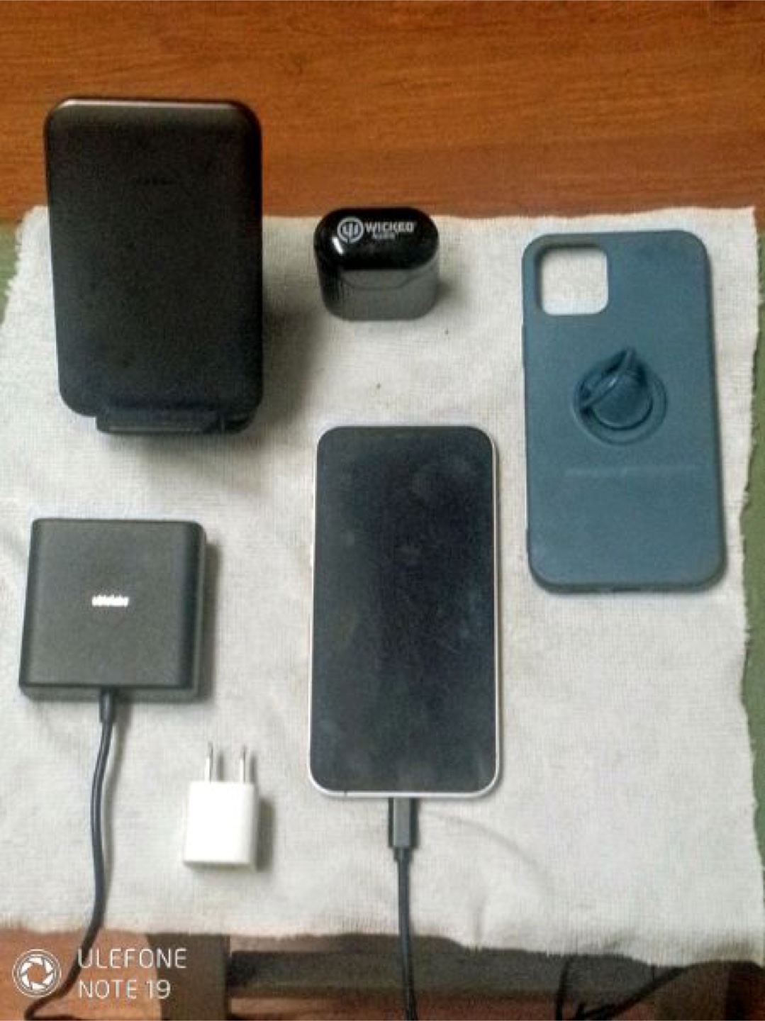 iPhone 12 with accessories