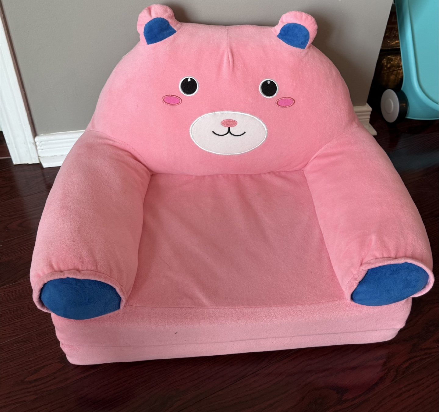 Pink Bear Foldable Kids Sofa Bed - photo 2