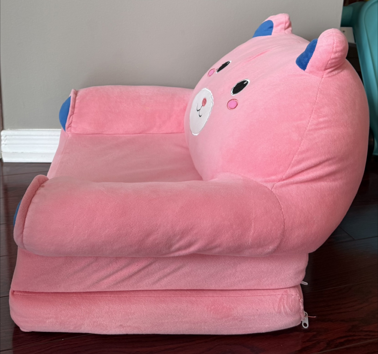 Pink Bear Foldable Kids Sofa Bed - photo 5