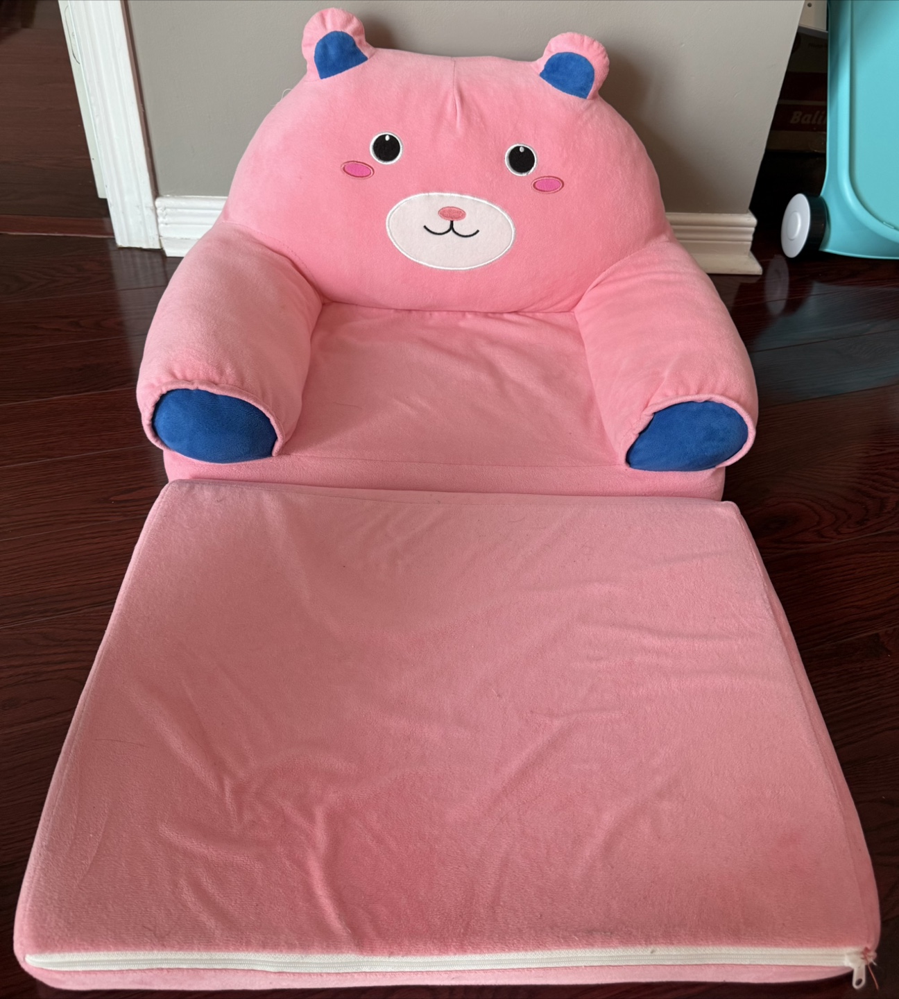 Pink Bear Foldable Kids Sofa Bed