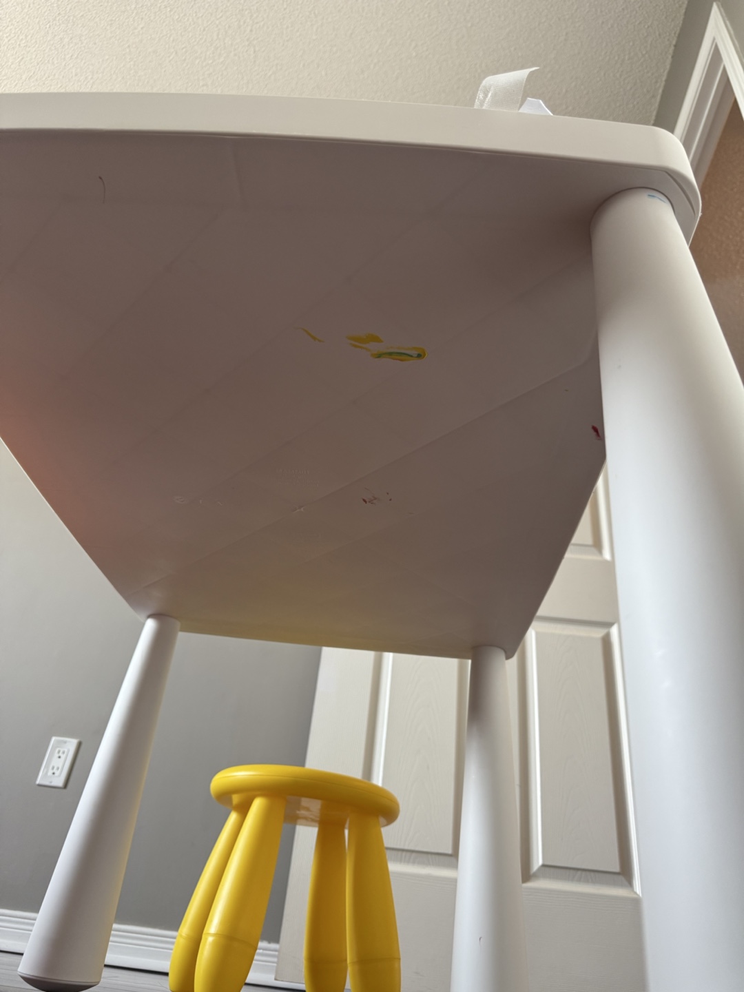 IKEA Mammut Table and Stools - Orange & Yellow - photo 2