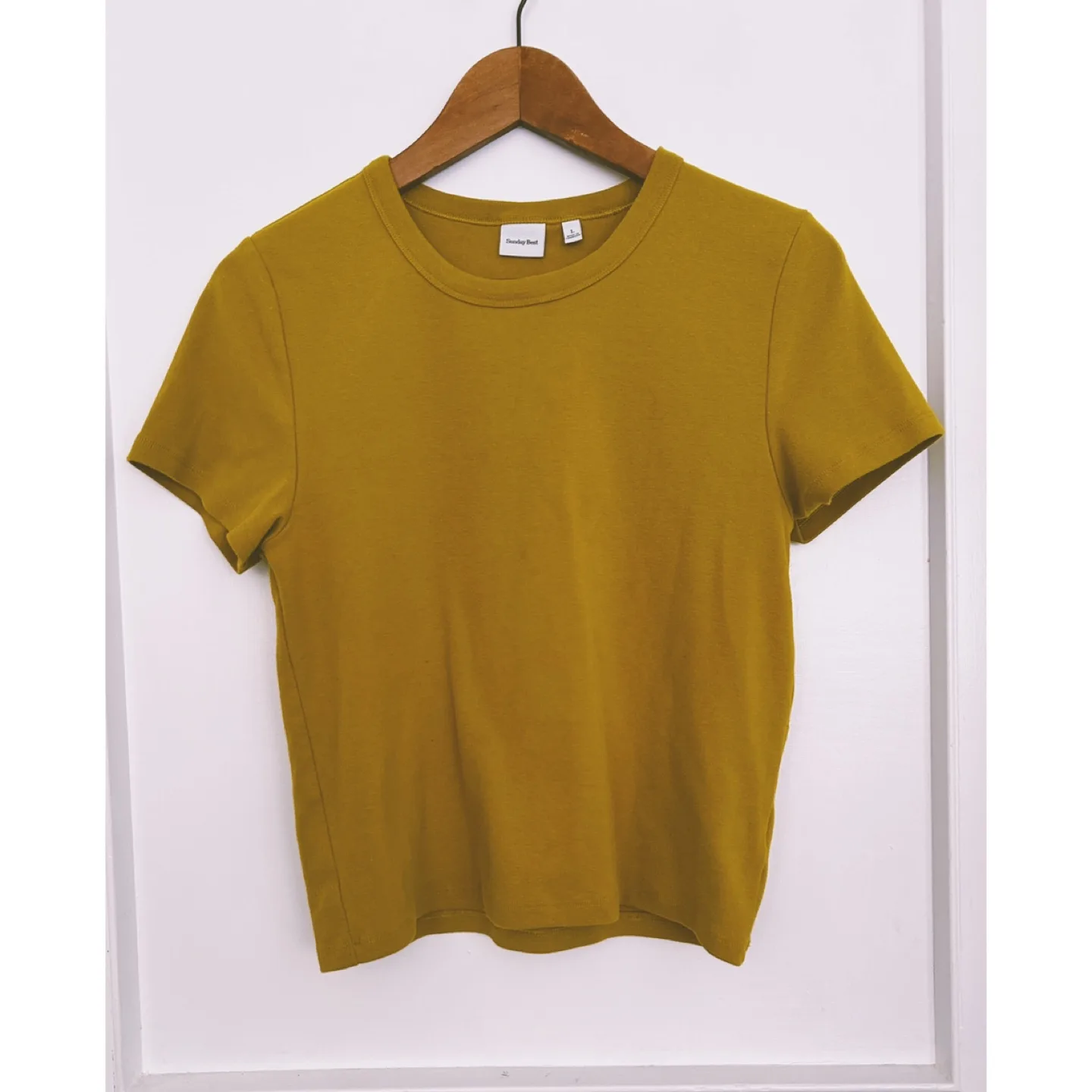 Sunday Best from Aritzia Chartreuse Shirt thumbnail