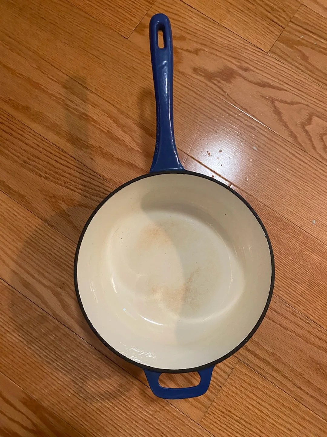 Enameled Cast Iron Frying Pan, Blue thumbnail