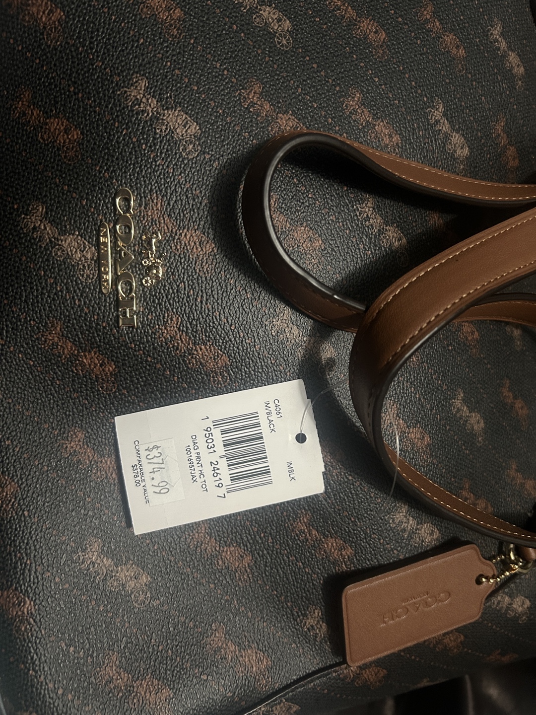 Coach Dark Brown Multi Tote Bag