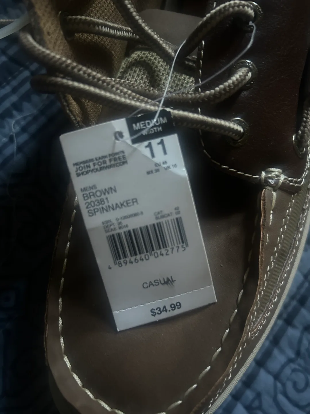 New Spinnaker Brown Boat Shoes - Size 11 thumbnail