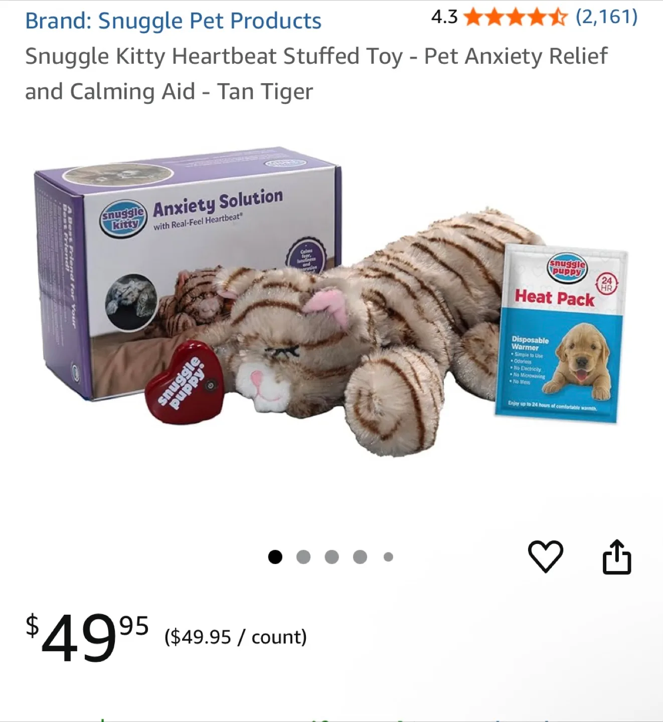 Snuggle Kitty - Pet Calming Anxiety Relief Toy thumbnail